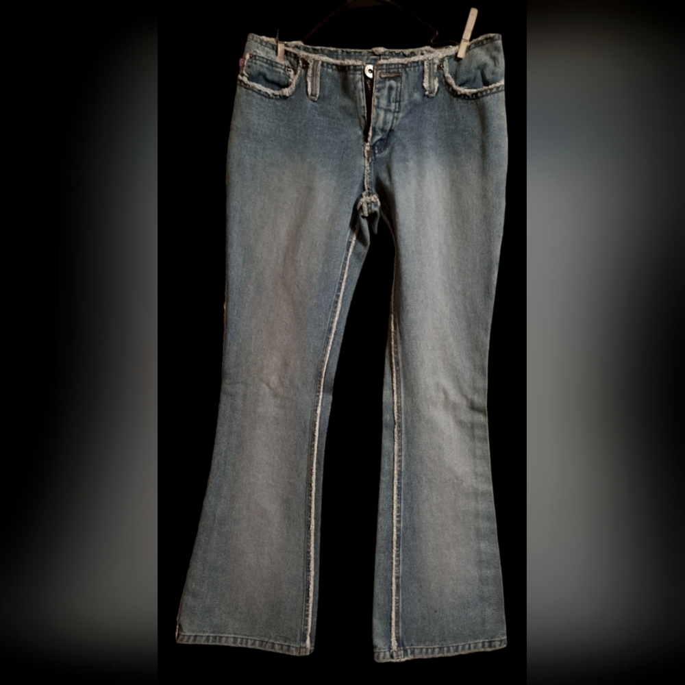 🌷🪻🌺Zana Di Vintage Boho Fringe Jeans, Sz 3🌷🪻🌺